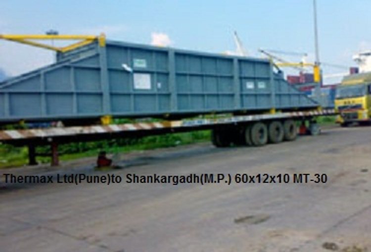 Project cargo container, Thermax Ltd, Pune to Shankargadh, 30 MT